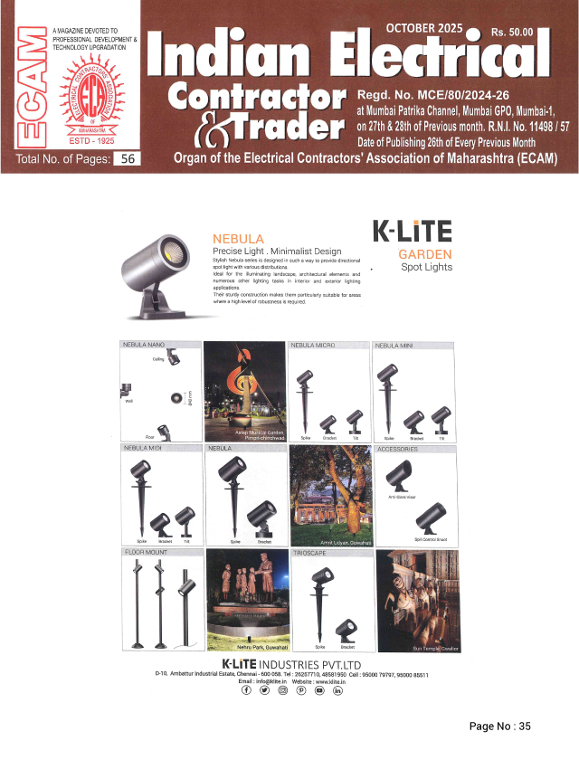 Indian Electrical Contractor & Trader - October- 2025